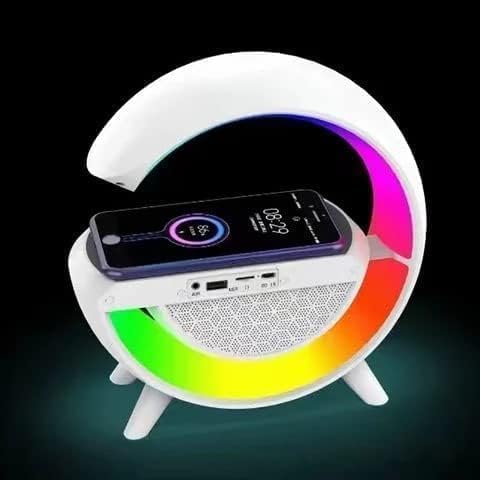 Image de Haut-Parleur Avec Lumières,Bluetooth et Charge sans Fil,Réveil Numérique - Unbranded