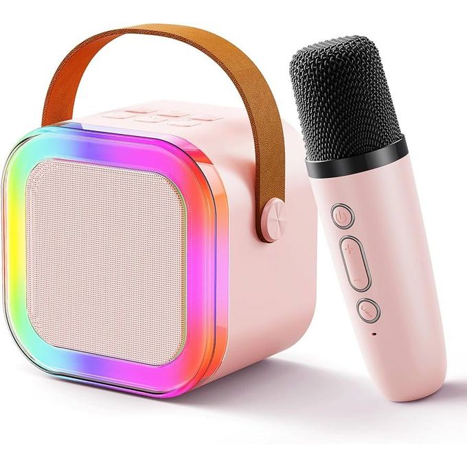 Image de Haut-parleur Bluetooth karaoké avec microphone, prend en charge plusieurs modes d'entrée, haut-parleurs, lumière RVB - Unbranded