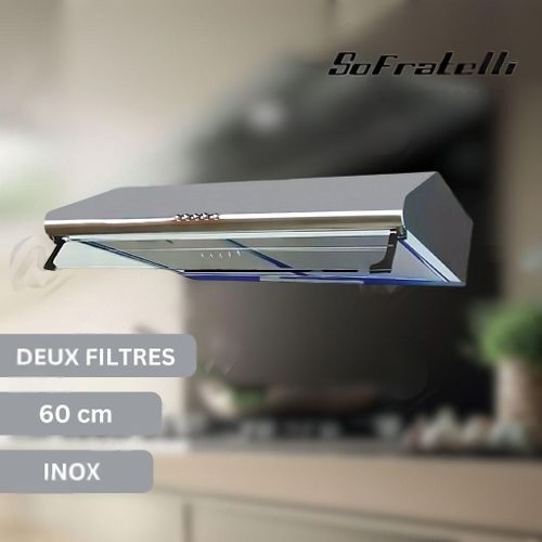 Image de Hotte Casquette SOFRATELLI 60 cm en Inox – Modèle HA60BL