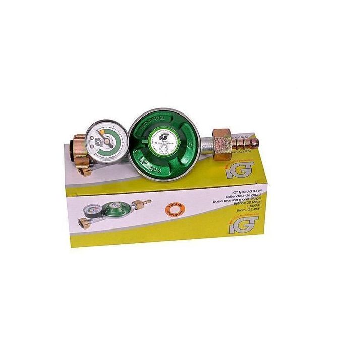 Image de Igt Détendeur à gaz, Dispositif de sécurité avec manomètre, Régulateur de gaz - Unbranded