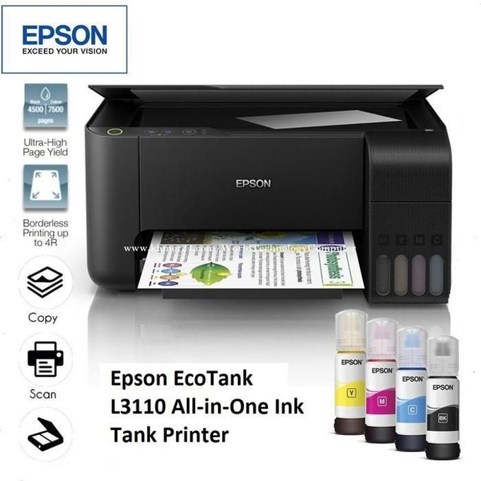 Imprimante multifonction - EPSON - EcoTank L3110 - Réservoirs rechargeables - 3-en-1 - Économie d'encre