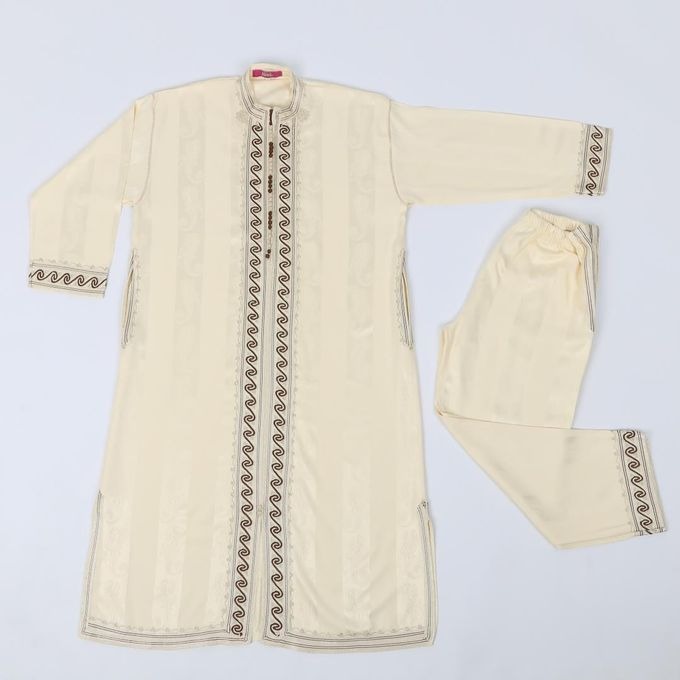 Image de Jabador Maroc Caftan nkhwa garçon- Beige - Unbranded