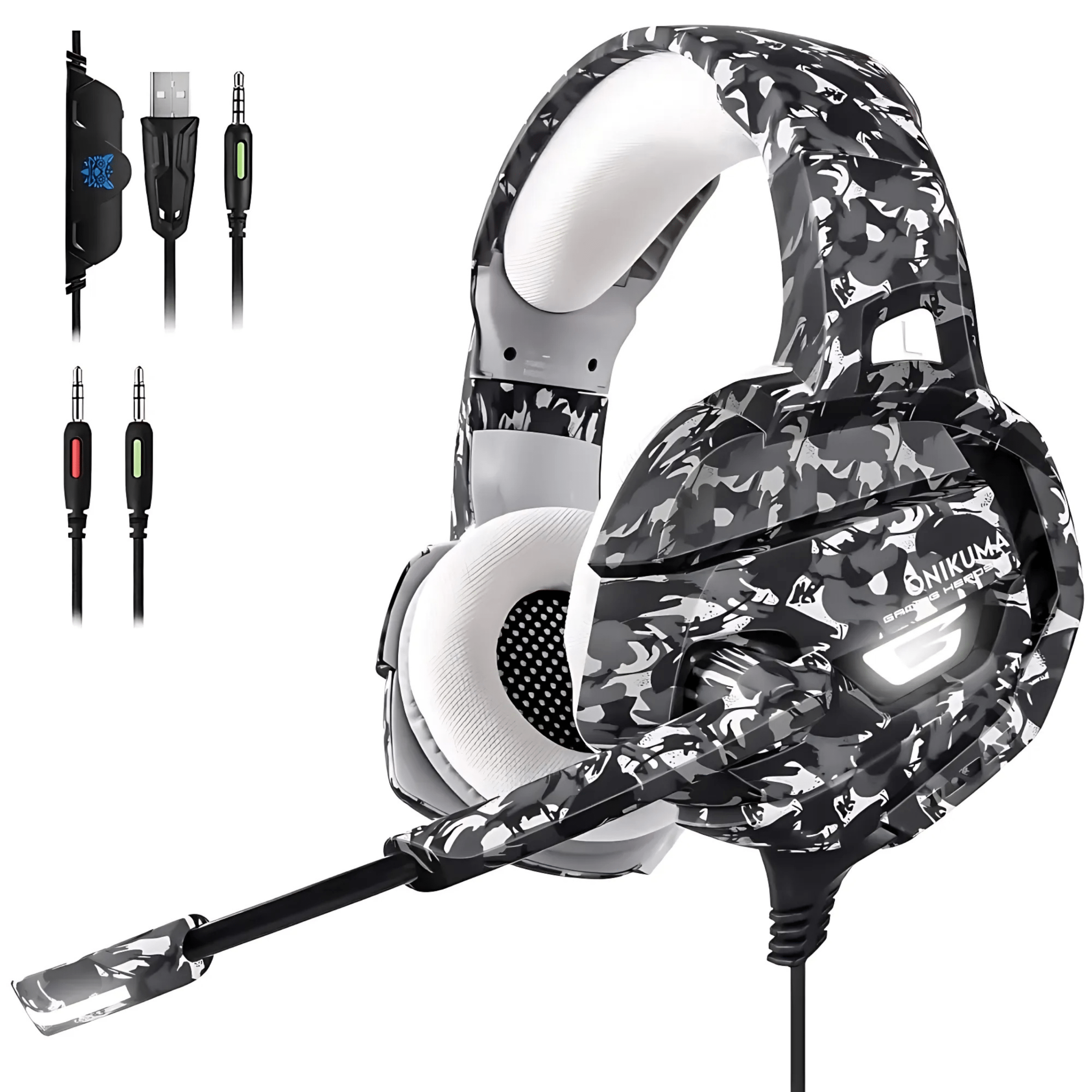Image de K5 Casque Gaming camouflage Jeux Vidéo pour PC/ Switch/ PS4/Xbox one/ PS4 - Unbranded
