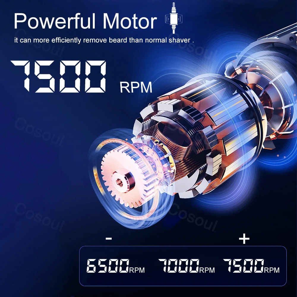 Image de Kemei km 2026 Rasoir électrique rechargeable, coupe-barbe des hommes - Unbranded