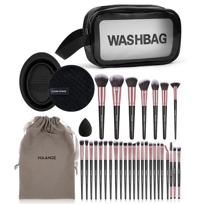 Image de Kit de pinceaux de maquillage - Non spécifié - 30 pièces - Vegan - Doux - Design classique - Unbranded