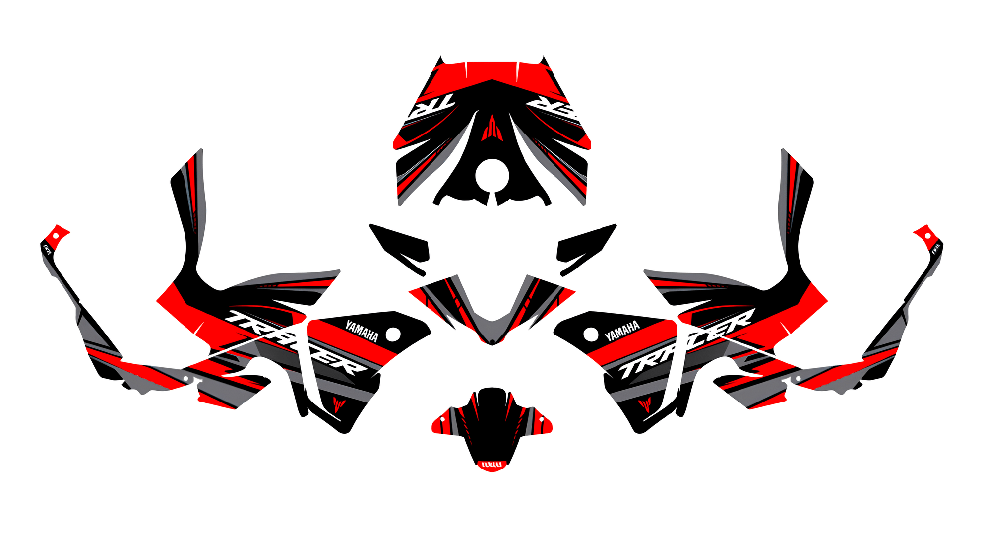 Kit déco Yamaha Tracer 700 – Racing Rouge