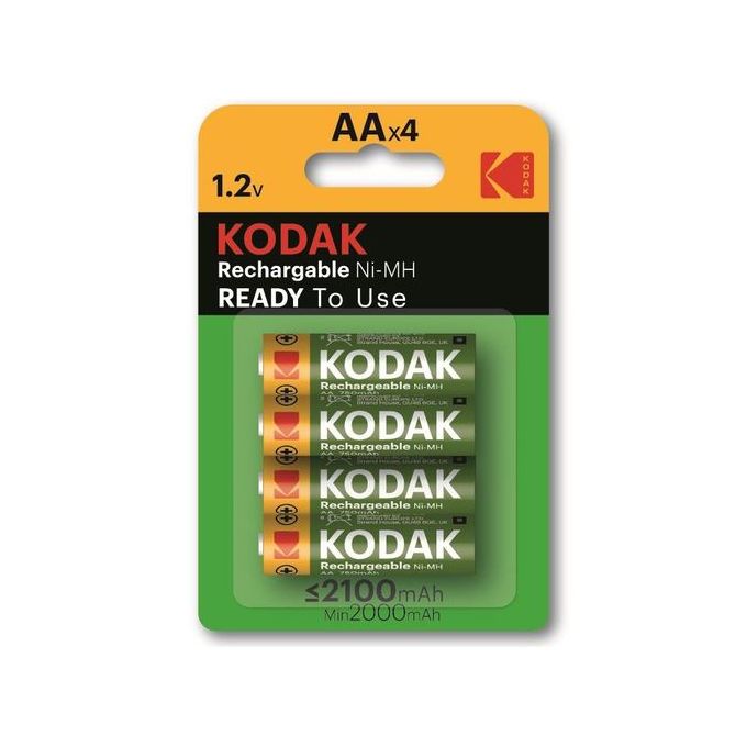 Image de Kodak 4 Piles Rechargeables AA 2100 mAh // Batterie Ni-mH Prêt à l'emploi - Unbranded