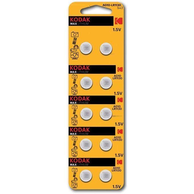 Image de Kodak LR1130 / AG10 / 389A 1.5V paquet de 10 piles - Unbranded