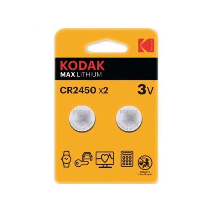 Image de Kodak Pile Bouton au Lithium CR2450 3V // Blister 2x Batterie 3 volts - Unbranded