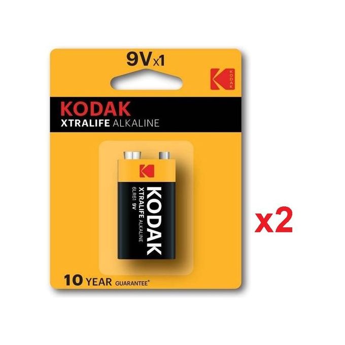 Image de Kodak Pile Xtralife Alcaline 9 volts lot de Pièces // 2 Piles 9V Multimètre Métrix - Unbranded