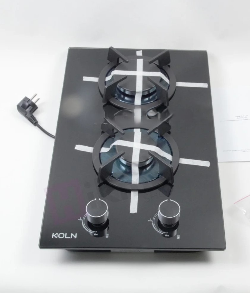 Image de K:OLN Plaque à Gaz Encastrable ou Posable 2 feux en Verre resistant - Unbranded