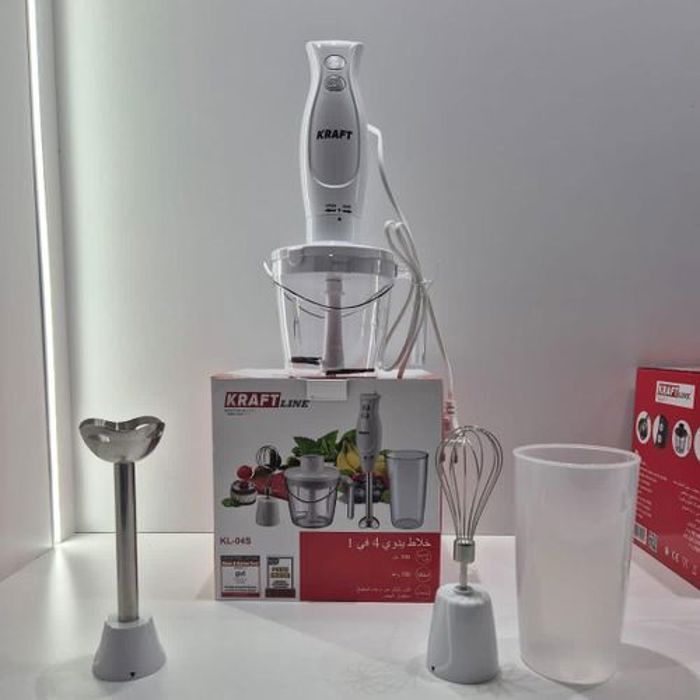 Image de Kraft line Mixeur plongeant 2 vitesses inox 4 in 1 puissance 700w - Unbranded