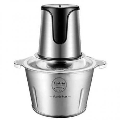 Image de Lamacom Hâchoir électrique 300W avec bol en inox 2 litre -2 vitesses pour tout les aliments + CADEAU - Unbranded