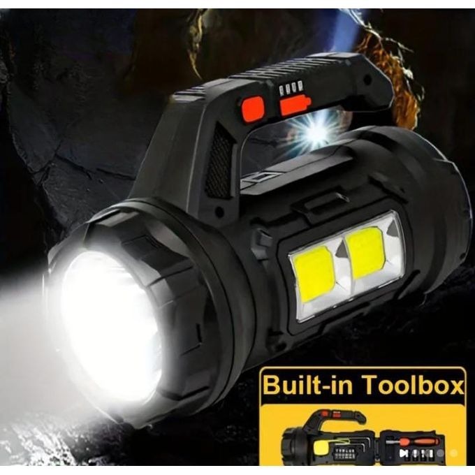 Image de Lampe de Poche Multi-Usage avec Recharge Rapide Type-C et Boîte à Outils - Unbranded