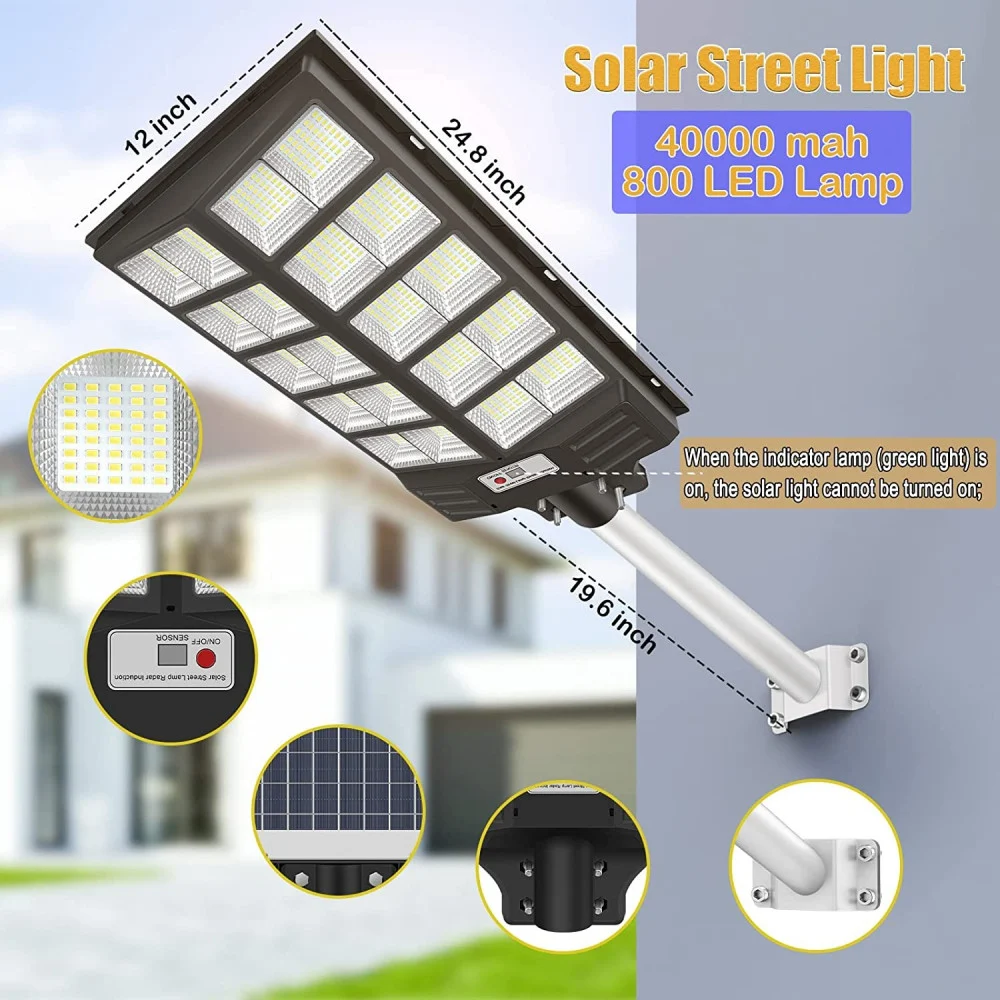 Image de Lampe Solaire avec Détecteur de Mouvement Applique murale extérieur étanche - Unbranded