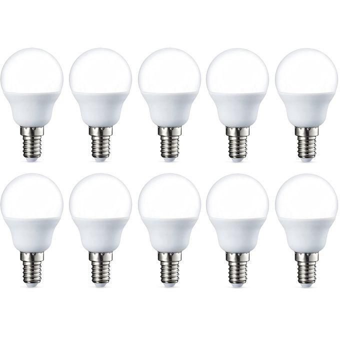 Image de Light Lot 10 Lampes Led Sphérique 9W, culot E14, 6500K, Lumière Blanche. - Unbranded