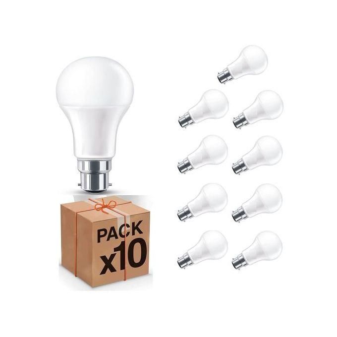 Image de Light Lot de 10 ampoules LED B22, 9W (806 lumens équivalant à 100 W), Lumière Jaune - Unbranded