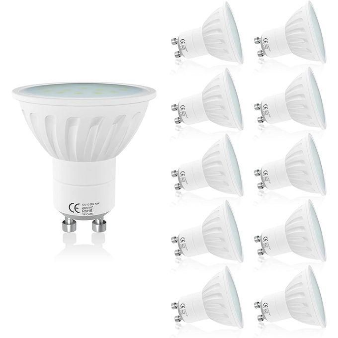 Image de Lot de 10 ampoules LED GU10, 7W, JAUNE, (10 pièces, 3000K)