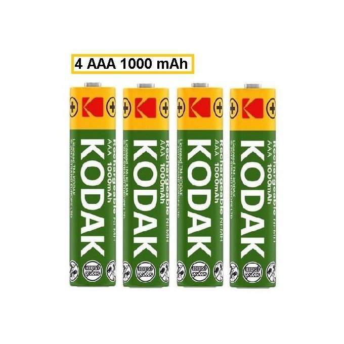 Image de Lot de 4 Piles Rechargeables Kodak AAA 1000 mAh NiMh - Unbranded