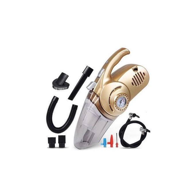 Image de Ménage et Soin Auto 4 en 1 - Aspirateur de Voiture, Compresseur et Testeur de Pression - Unbranded
