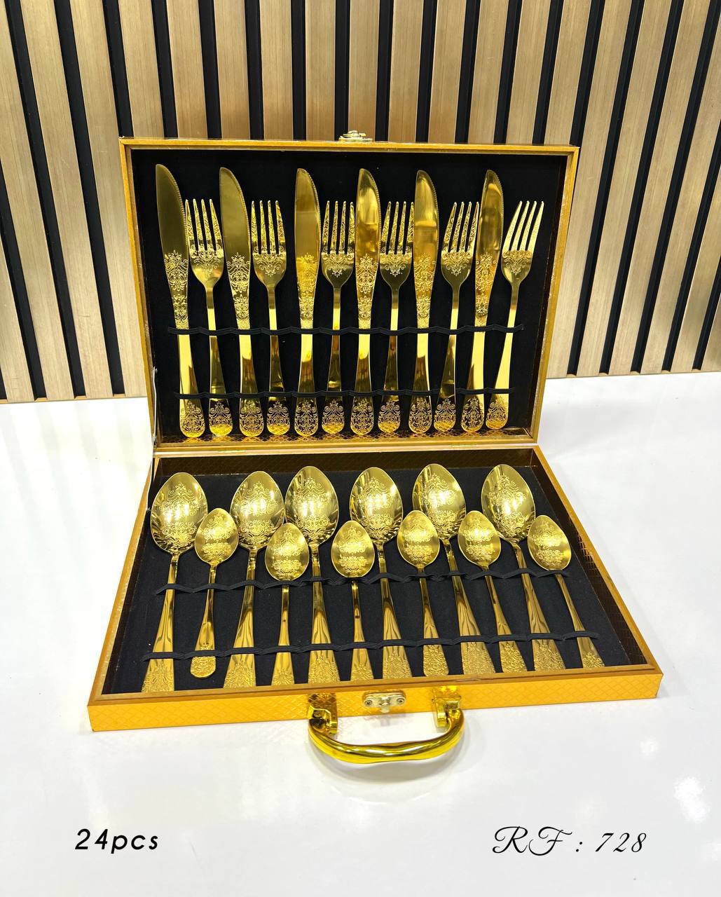 Image de Ménagère 24 pièces avec valise stalesteel en acier inoxydable - Unbranded