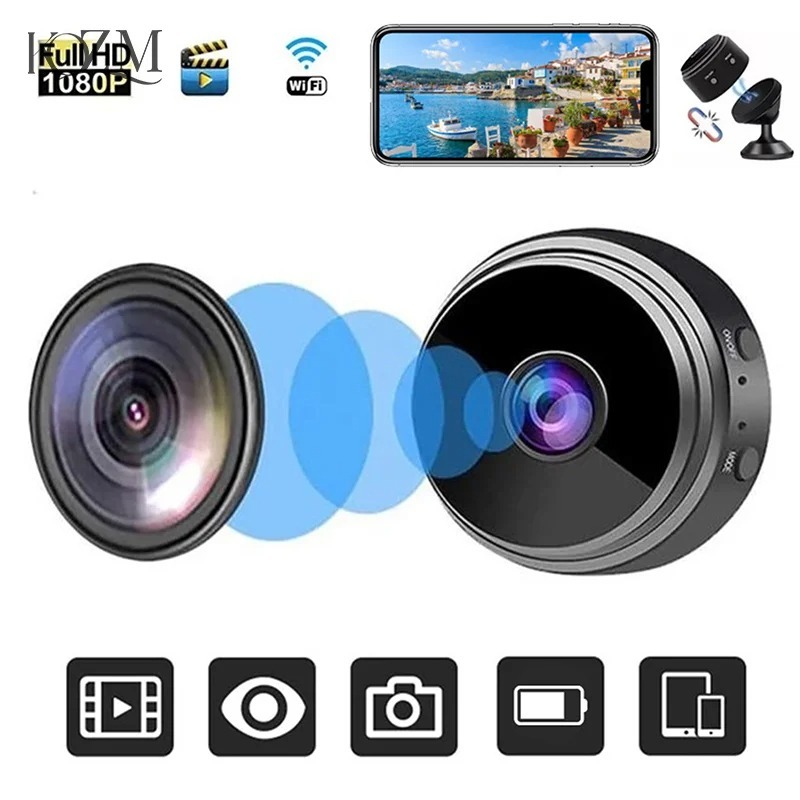 Image de Mini A9 Caméra IP WIFI 480P - Caméra de surveillance compacte avec son bidirectionnel - Unbranded