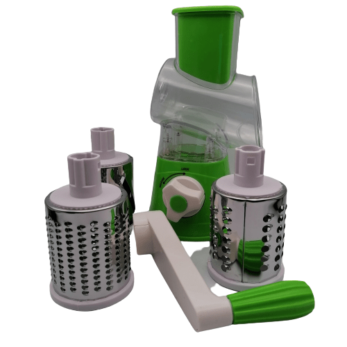 Image de Mini Hachoir Manuel en Acier Inoxydable Rouge 3en1 - Unbranded