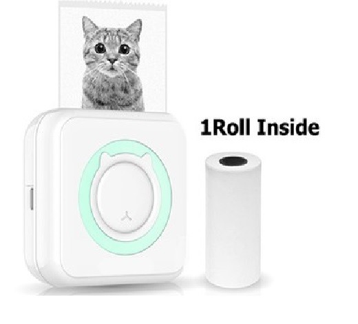 Image de Mini imprimante themique portable photo texte pour étudiants, étiqueteuse sans fil Bluetooth vert - Unbranded