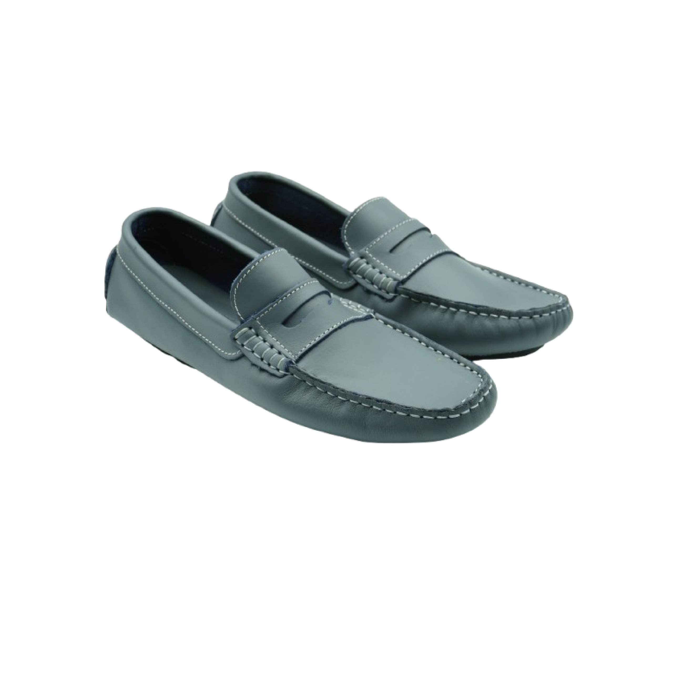 Image de Mocassins Hommes en cuir Gris - Unbranded