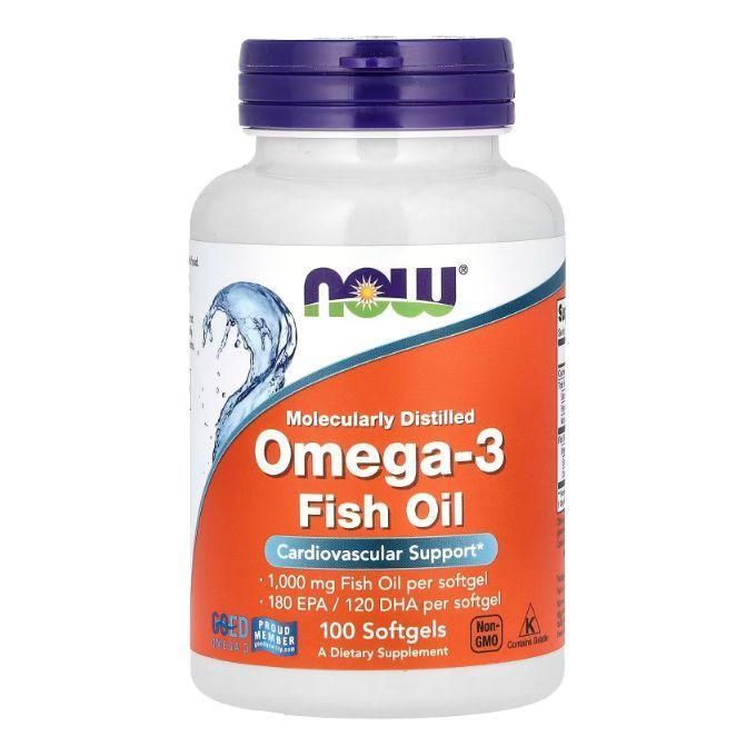 Now Oméga 3 - 1000mg - 100 capsules - EPA 180 mg / DHA 120 mg
