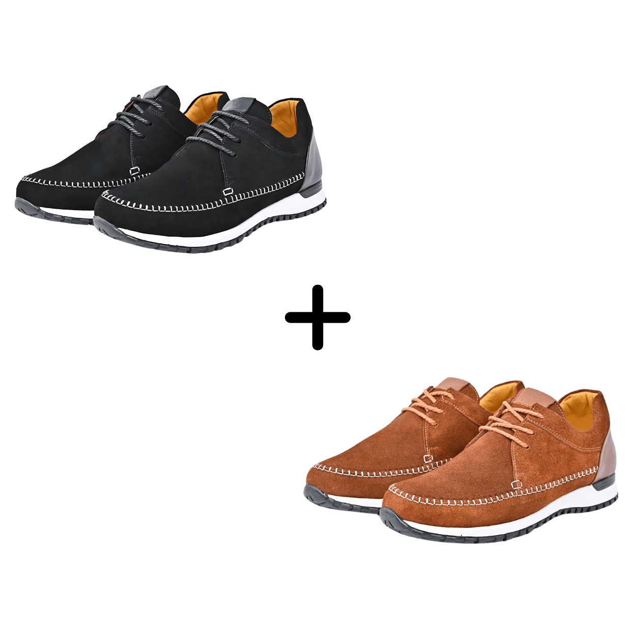 Pack de Mocassins en Vrai Daim : Noir et Marron