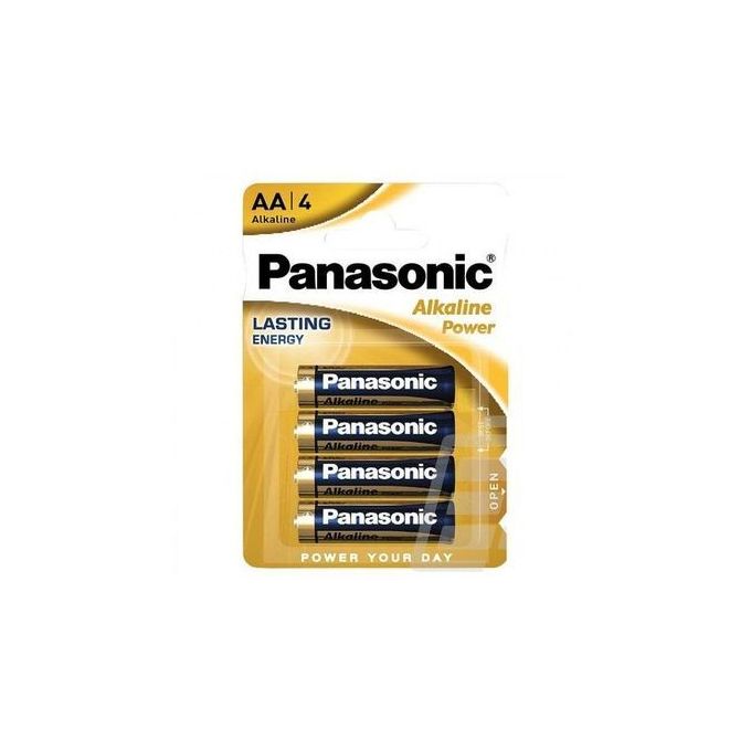 Image de Panasonic Paquet de 4 piles Batterie AA (R6) 1,5 V Bronze Alkaline Power - Unbranded