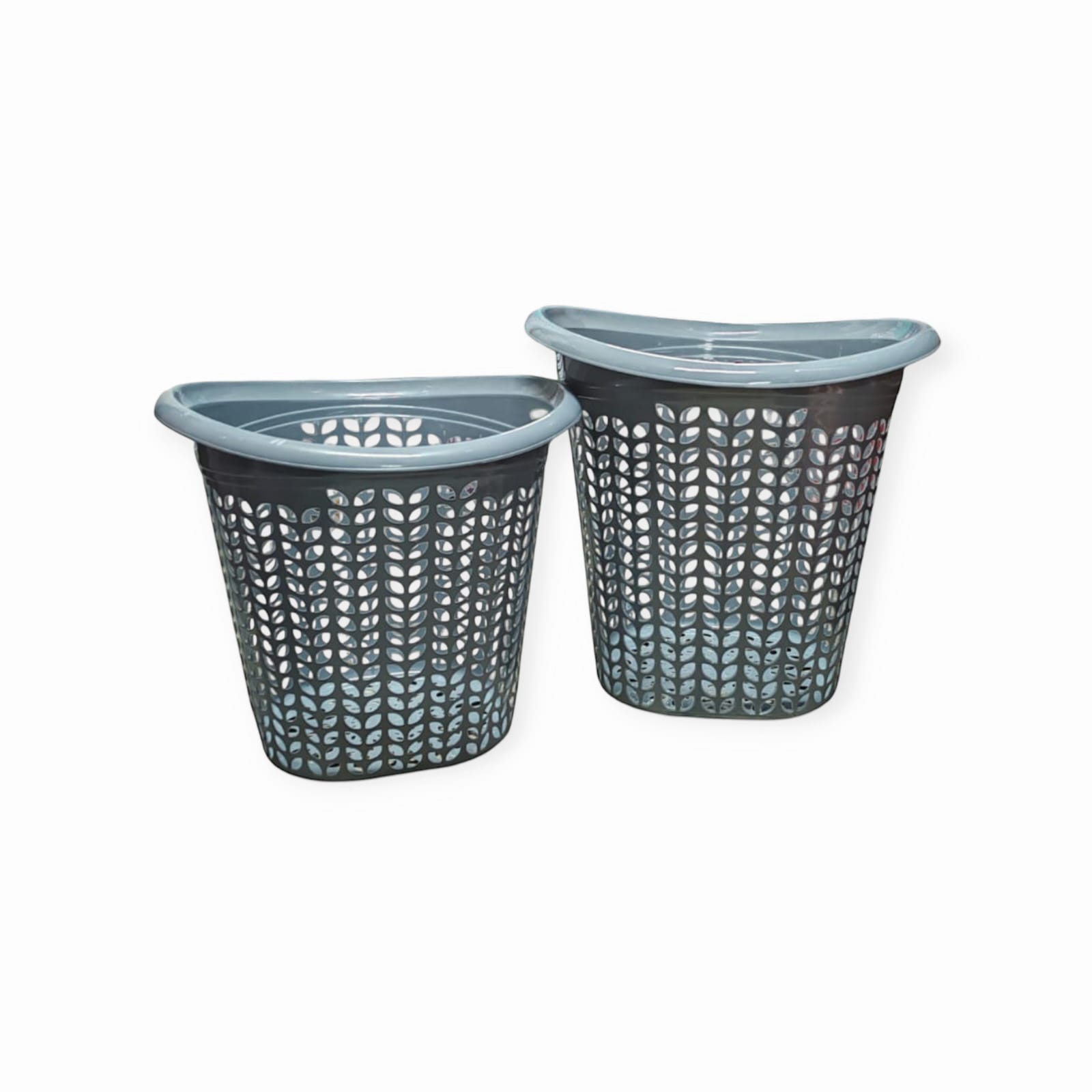 Panier à Linge en Plastique avec Système d'Aération - Design Tressé Moderne