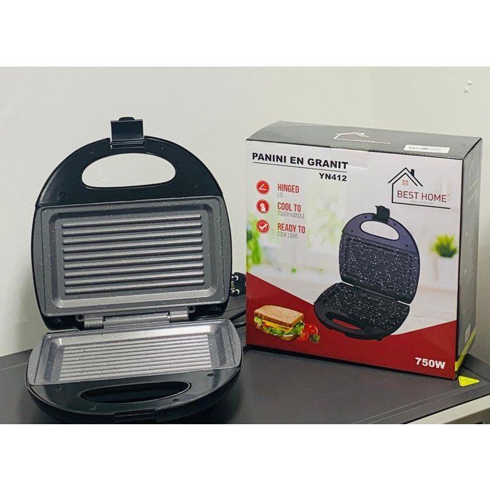 Image de Panini 2 tranches puissant et resistant best home 750W. Grill Panini - Unbranded