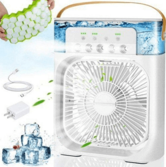 Image de Petit Climatiseur -ventilateur Mini climatiseur mobile couleur aléatoires 10W 26cm/20cm/H9cm - Unbranded