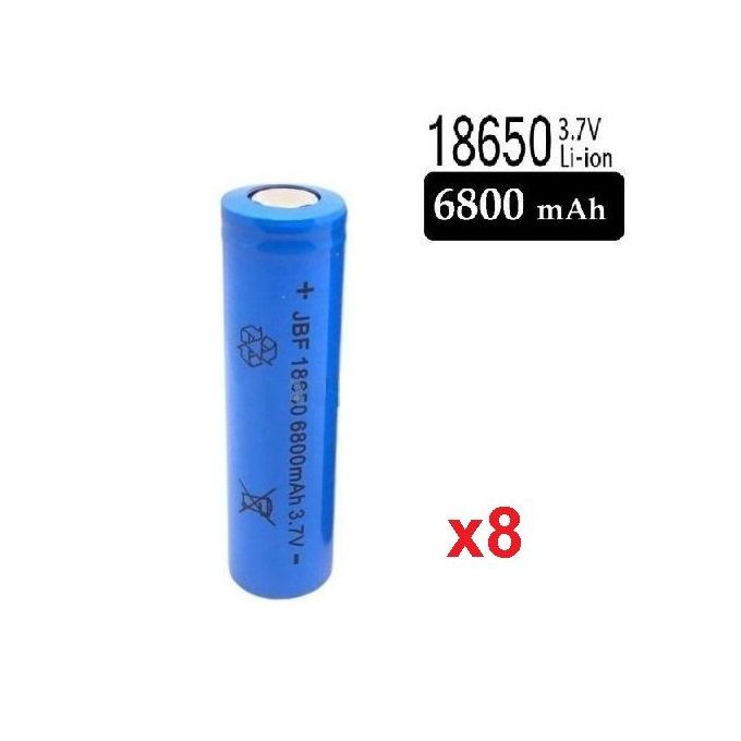 Image de PILES 8 batteries 3.7V sans Tête 18650 Li-ion rechargeables 6800 mah Sans emballage - Unbranded