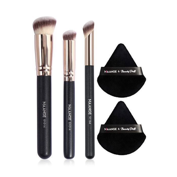 Image de Pinceaux de maquillage - MAANGE - 3pcs - Professionnel - Doux - Triangulaire - Unbranded