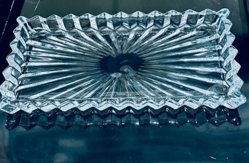 Image de PLAT SIMPLE LOSANGE EN CRISATAL 28/14 CM PM - Unbranded