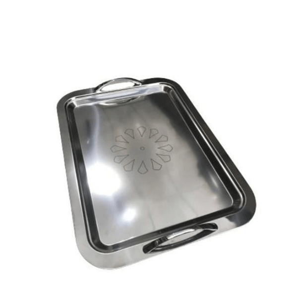 Image de Plateau à servir INOX LAMACOM avec motifs 60 / 40cm - Unbranded