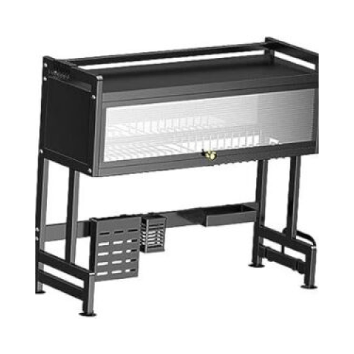 Image de Porte Lave Vaisselle Au Dessus De L'évier 2 Étages 304 Lave Vaisselle en Acier Inoxydable Grand Support De Vidange du Lave Vaisselle De Cuisine pour Le Stockage De L'Organisation De La Cuisine - Unbranded