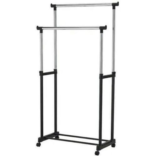 Image de porte-vêtements télescopique à deux pôles Double pole Telescopic Rack - Unbranded