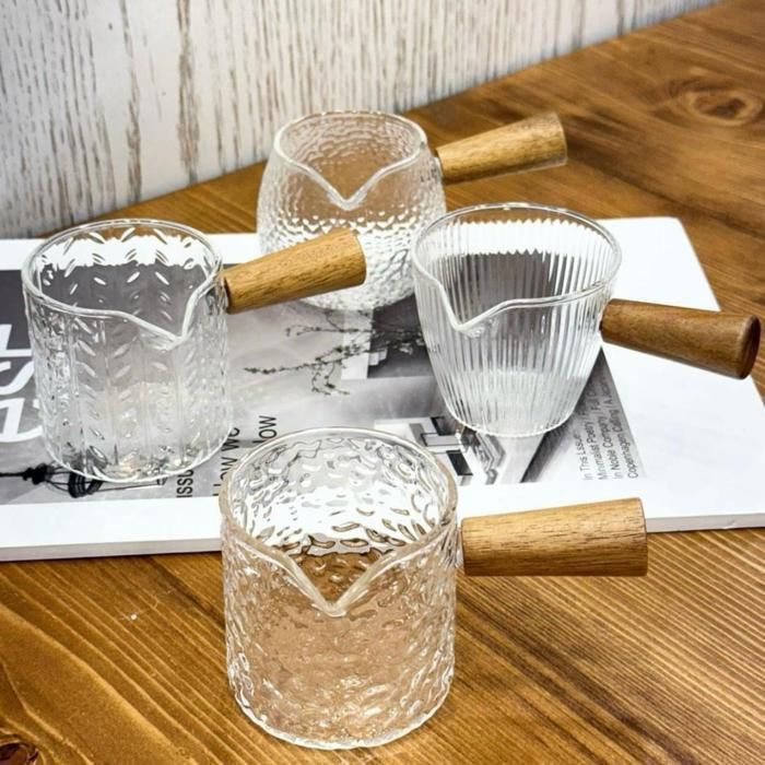 Image de Pot à sauces - Sauciere-pot a cafe -Verre - 100ML - Résistant - Poignée - Motifs aléatoires - Unbranded