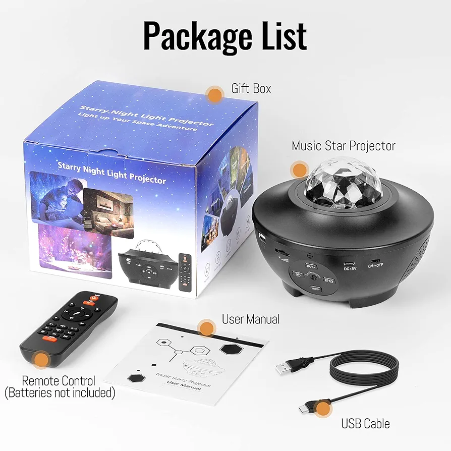 Image de Projecteur galaxy led mp3 - Unbranded