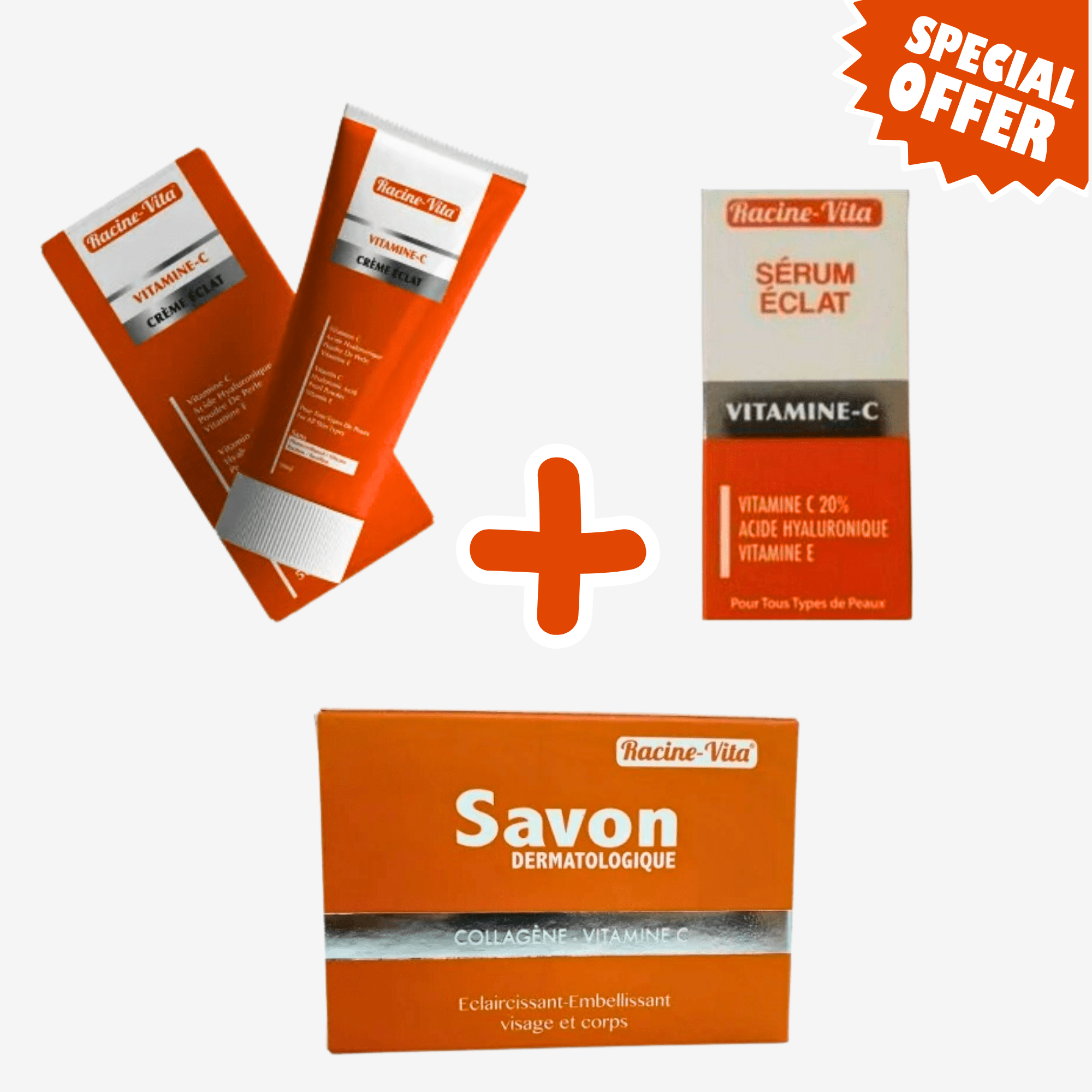 Image de RACINE VITA PACK ÉCLAT SAVON COLLAGEN VITAMINE C + SÉRUM VITAMINE C ÉCLAT + CRÈME ÉCLAT VITAMINE C - Unbranded