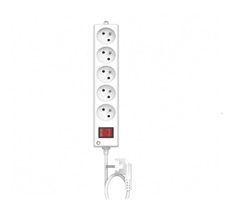 Image de Rallonge Multi-Prises - 5 Ports 2P+Terre 1.5m - Blanc - 1715/1 - Unbranded