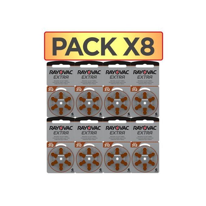 Image de Rayovac 1x8 piles 312 Extra avancé - Piles Auditives - Piles pour Ecouteurs 312 - Unbranded