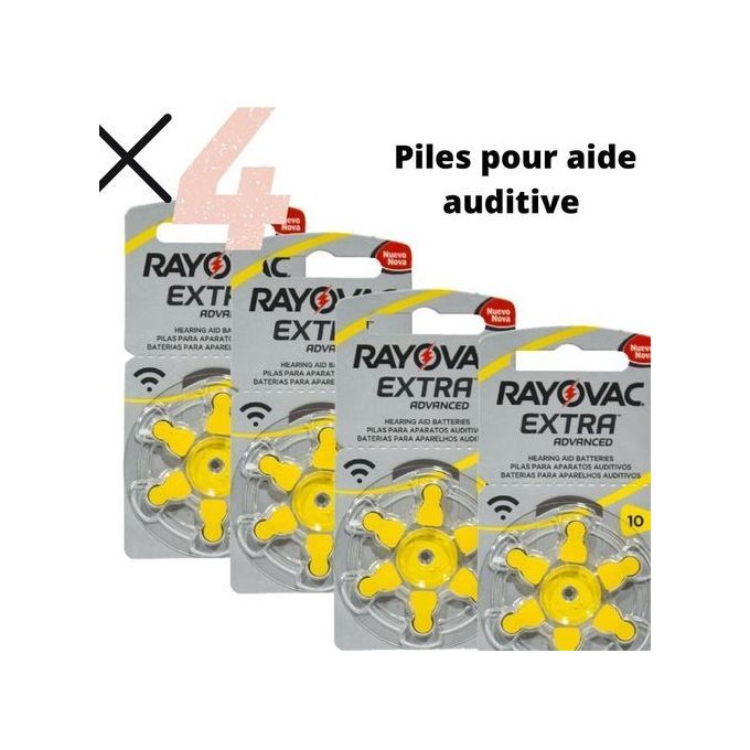 Image de Rayovac 4 Pack de 6 piles auditives 10 Extra advanced - Unbranded