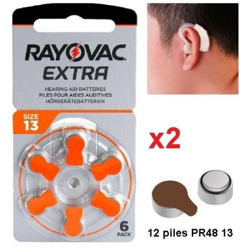 Image de Rayovac Aide Auditive 1.45v Size 13 PR48 // 12 Piles - Unbranded