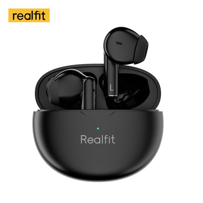 Realfit F2 Pro Earbuds Bluetooth 5.1 Sans fil tactile avec suppression active du bruit ANC – Noir