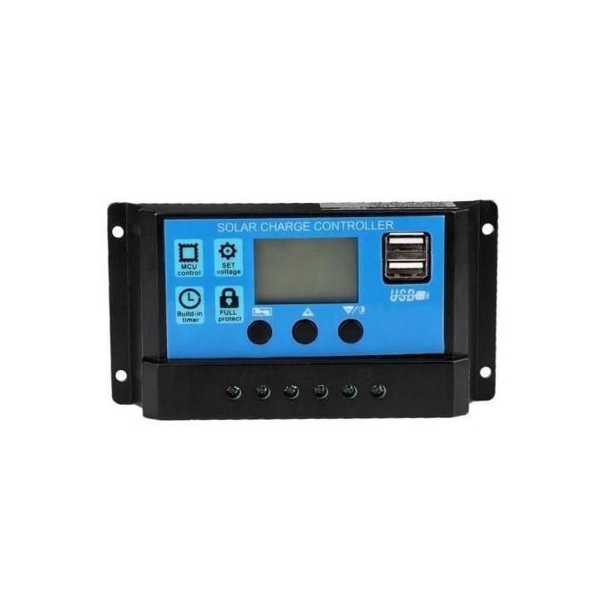 Image de Régulateur de CHARGE PWM 12V 24V 30A Dual USB LCD Contrôleur - Unbranded